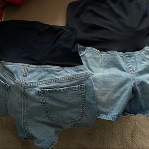 2 pairs of maternity shorts.